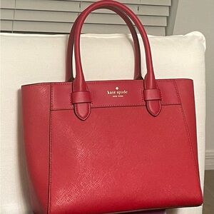 Kate Spade red leather handbag
